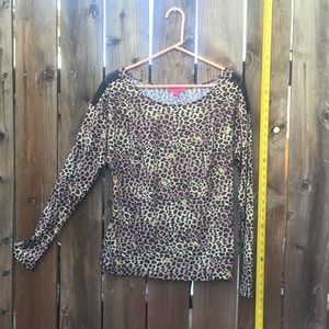 Betsy Johnson Leopard Print Long Sleeve